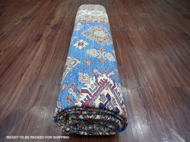 8'11" x 12'2" New Hand Knotted Blue Wool Rectangle Oriental Rug - MOA10222770