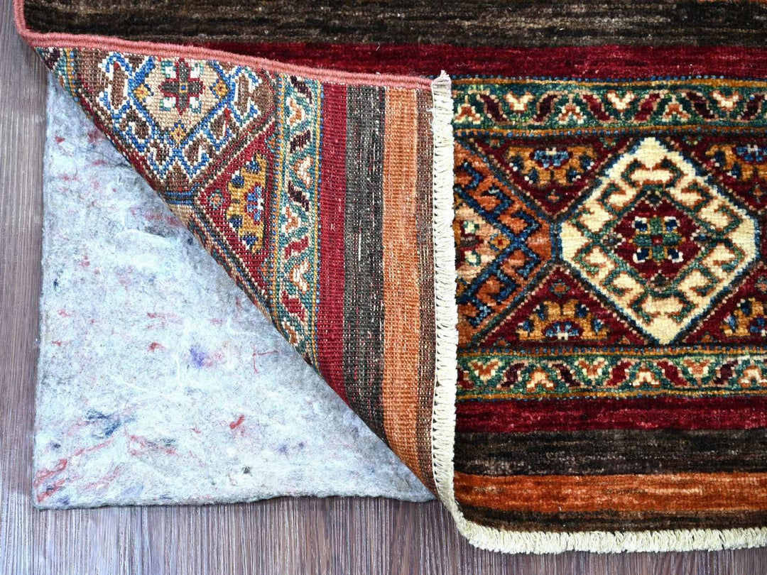 2'8" x 6'1" New Hand Knotted Multicolored Wool Runner Oriental Rug - MOA10222772