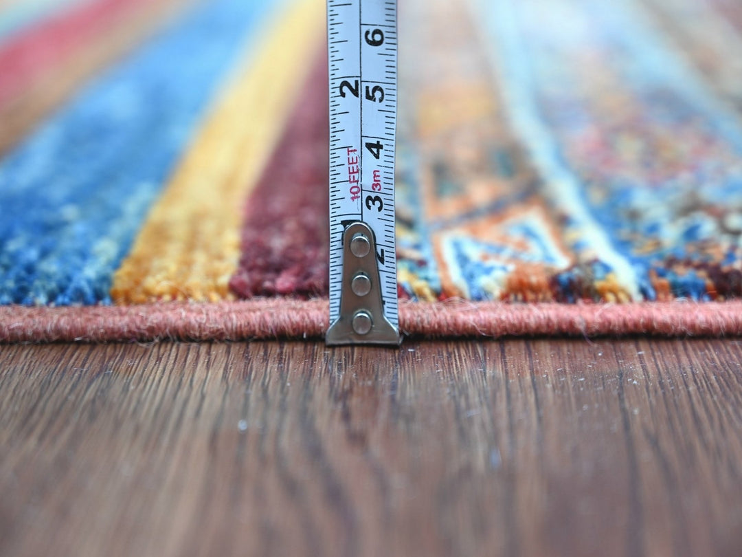 2'8" x 6'1" New Hand Knotted Multicolored Wool Runner Oriental Rug - MOA10222772