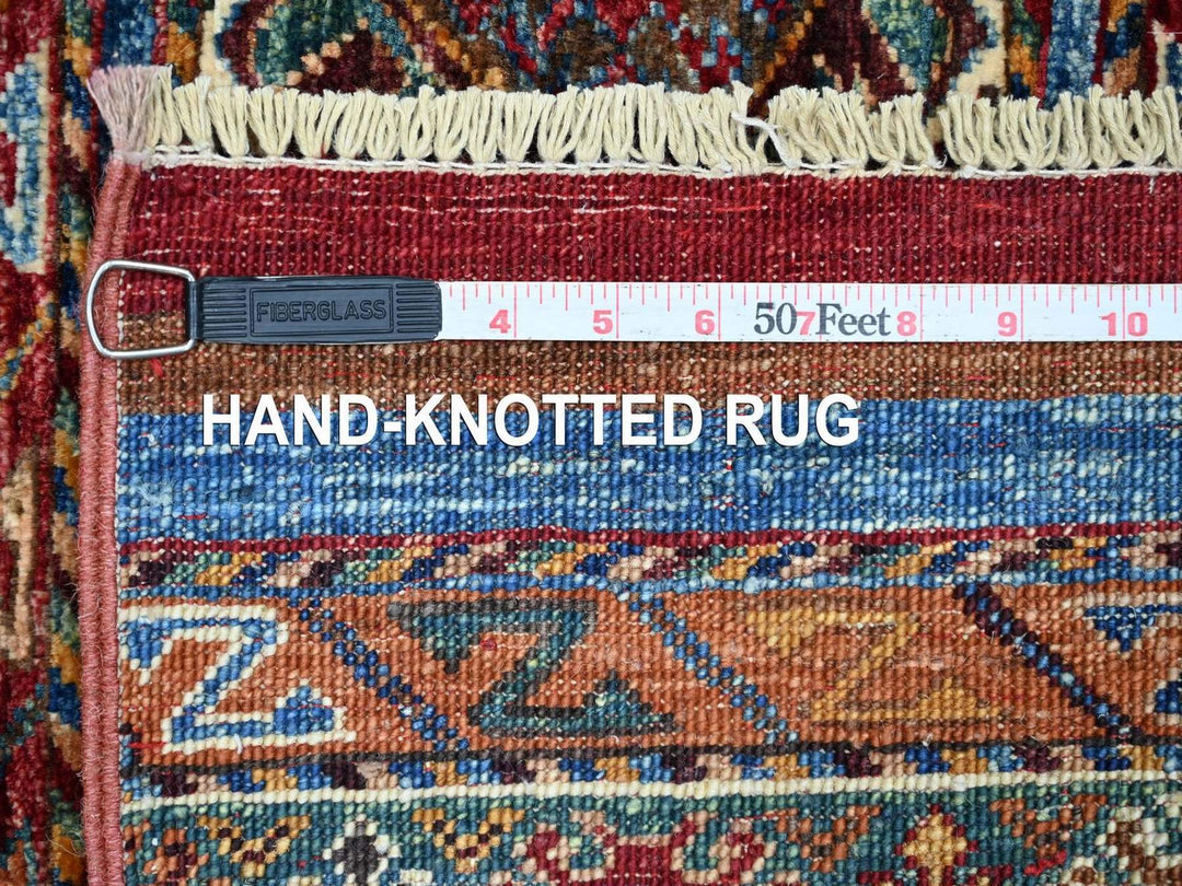 2'8" x 6'1" New Hand Knotted Multicolored Wool Runner Oriental Rug - MOA10222772