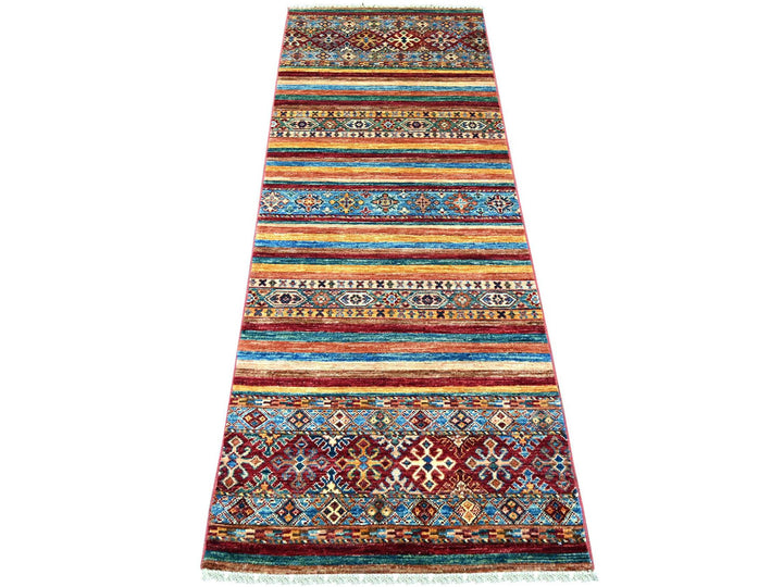 2'5" x 6'7" New Hand Knotted Multicolored Wool Runner Oriental Rug - MOA10222774