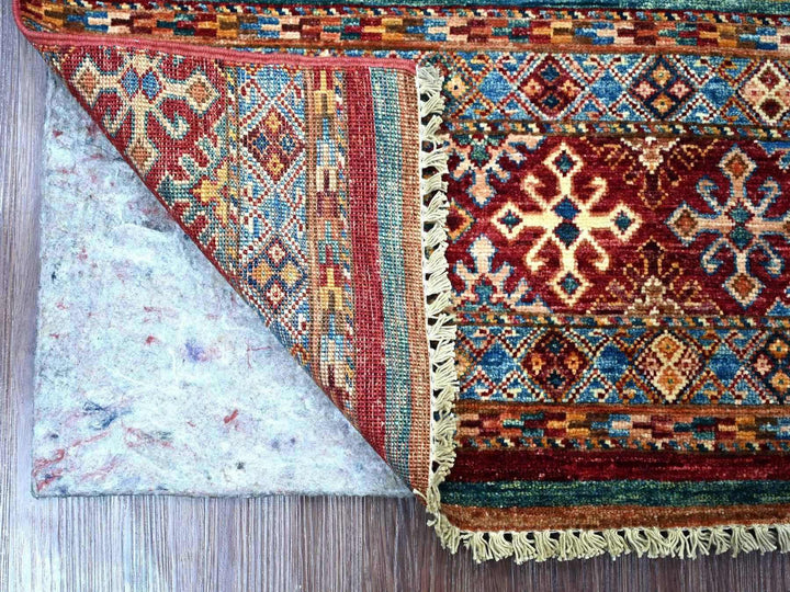 2'5" x 6'7" New Hand Knotted Multicolored Wool Runner Oriental Rug - MOA10222774