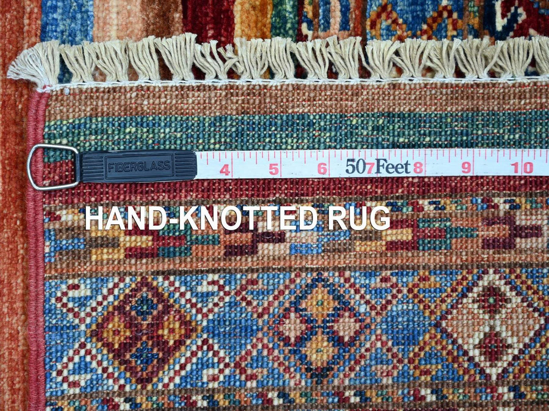 2'5" x 6'7" New Hand Knotted Multicolored Wool Runner Oriental Rug - MOA10222774