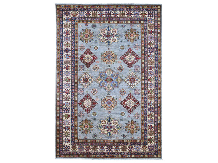 5'8" x 8'5" New Hand Knotted Grey Wool Rectangle Oriental Rug - MOA10222777