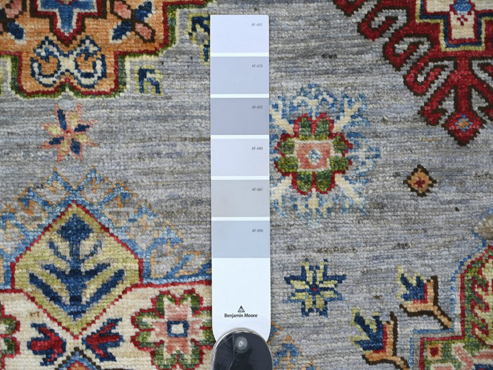 5'8" x 8'5" New Hand Knotted Grey Wool Rectangle Oriental Rug - MOA10222777