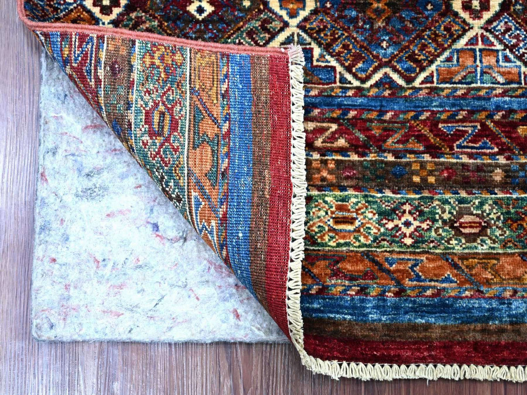 2'8" x 3'8" New Hand Knotted Multicolored Wool Rectangle Oriental Rug - MOA10222780