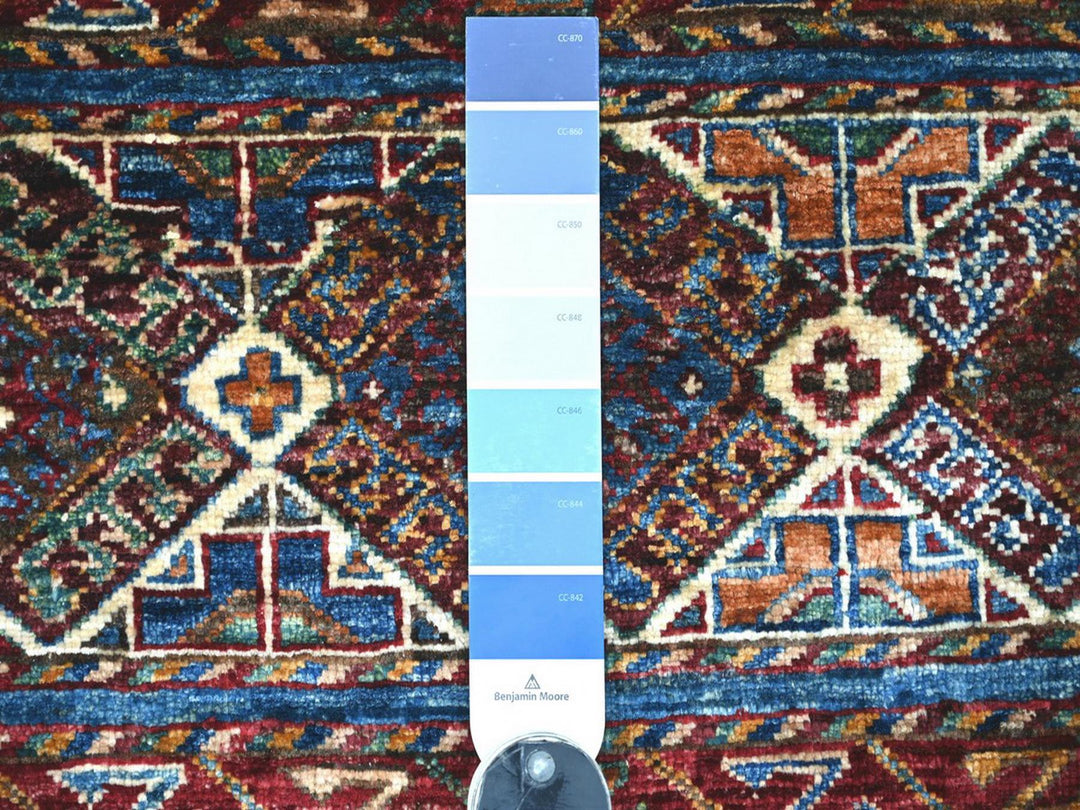 2'8" x 3'8" New Hand Knotted Multicolored Wool Rectangle Oriental Rug - MOA10222780