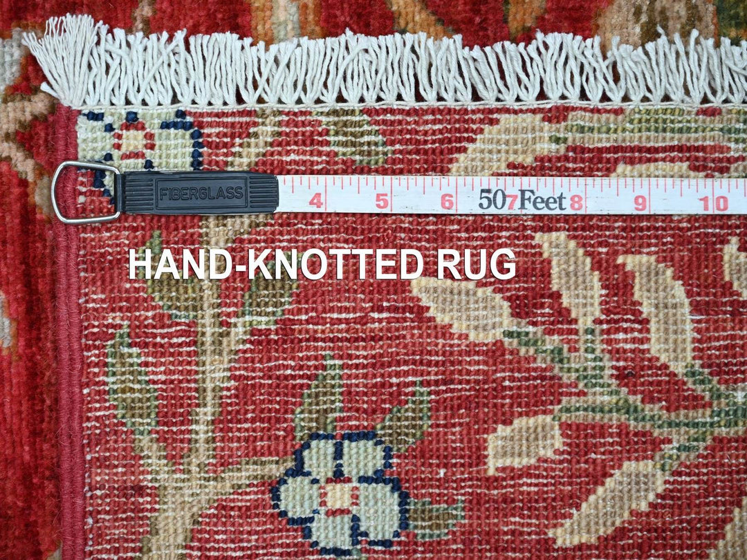 2'6" x 7'11" New Hand Knotted Red Wool Runner Oriental Rug - MOA10222783