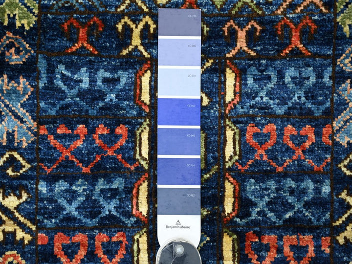 2'10" x 11'9" New Hand Knotted Blue Wool Runner Oriental Rug - MOA10222787