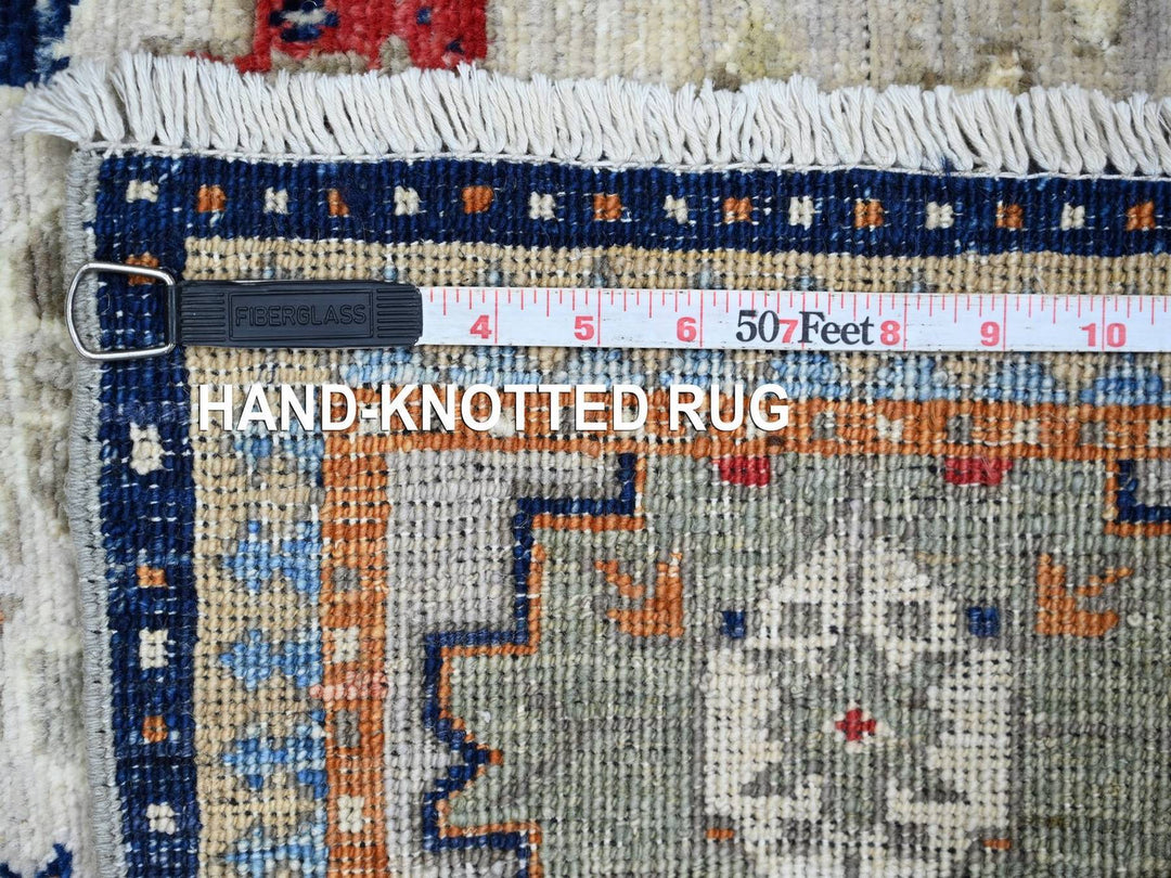 3'2" x 4'10" New Hand Knotted Grey Wool Rectangle Oriental Rug - MOA10222788