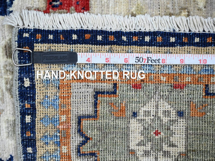 3'2" x 4'10" New Hand Knotted Grey Wool Rectangle Oriental Rug - MOA10222788