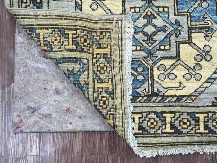2'9" x 6'0" New Hand Knotted Grey Wool Runner Oriental Rug - MOA10222790