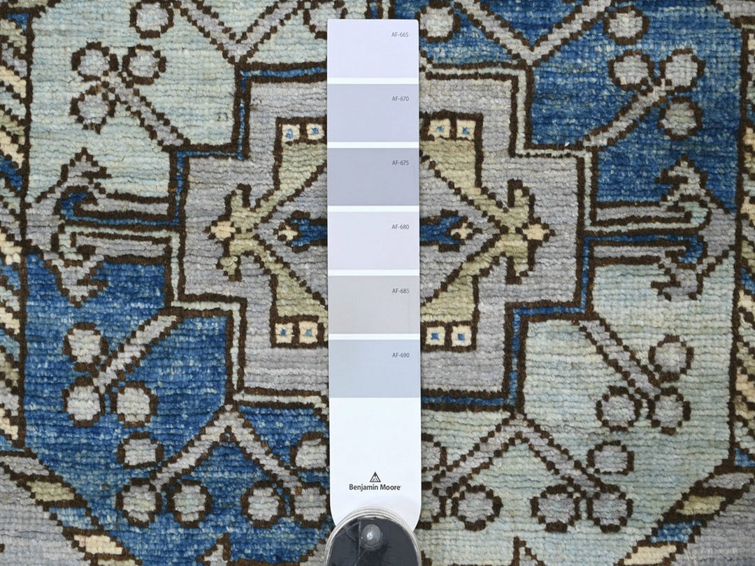 2'9" x 6'0" New Hand Knotted Grey Wool Runner Oriental Rug - MOA10222790