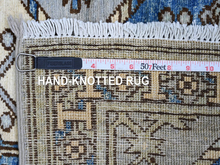 2'9" x 6'0" New Hand Knotted Grey Wool Runner Oriental Rug - MOA10222790