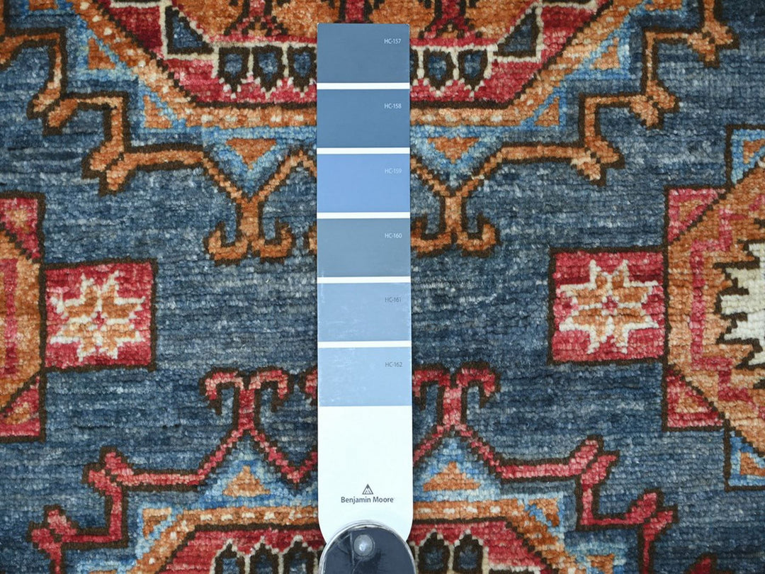 3'1" x 5'1" New Hand Knotted Grey Wool Rectangle Oriental Rug - MOA10222791