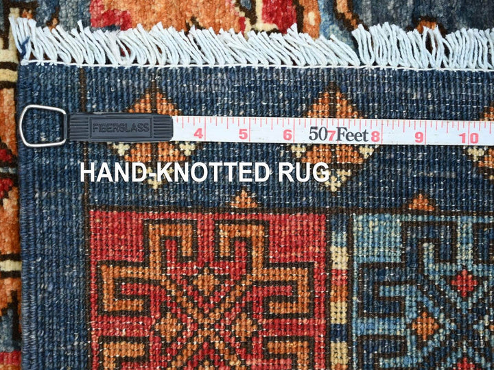 3'1" x 5'1" New Hand Knotted Grey Wool Rectangle Oriental Rug - MOA10222791