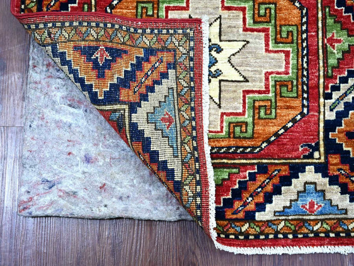 2'5" x 8'2" New Hand Knotted Red Wool Runner Oriental Rug - MOA10222792