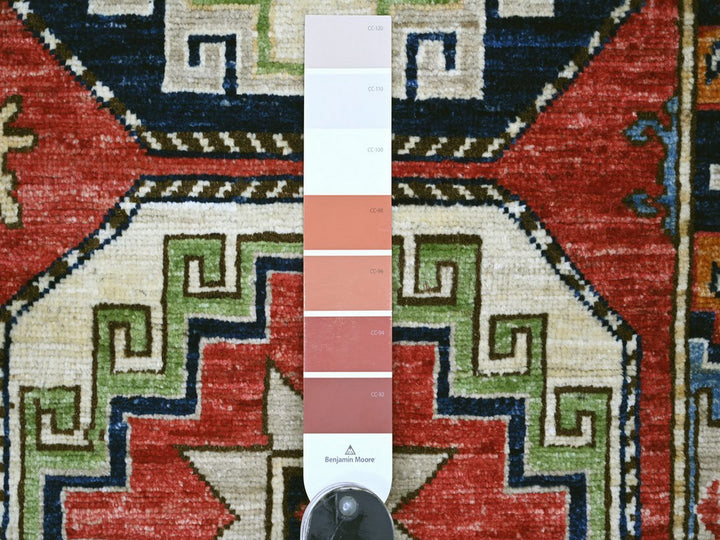 2'5" x 8'2" New Hand Knotted Red Wool Runner Oriental Rug - MOA10222792