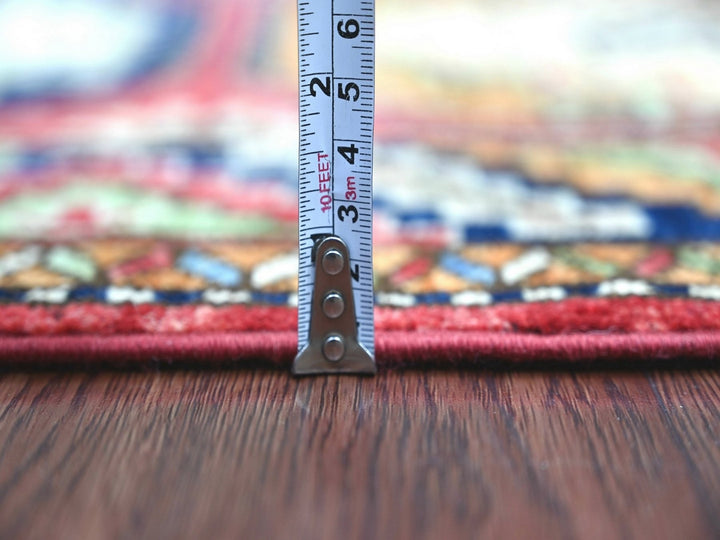 2'5" x 8'2" New Hand Knotted Red Wool Runner Oriental Rug - MOA10222792