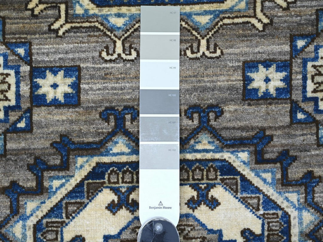 3'0" x 4'8" New Hand Knotted Grey Wool Rectangle Oriental Rug - MOA10222794