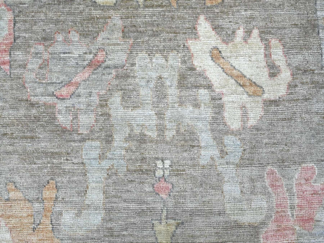 9'1" x 11'9" New Hand Knotted Brown Wool Rectangle Oriental Rug - MOA10222796