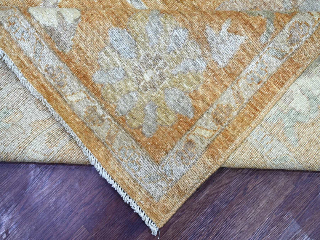 8'9" x 11'9" New Hand Knotted Brown Wool Rectangle Oriental Rug - MOA10222797