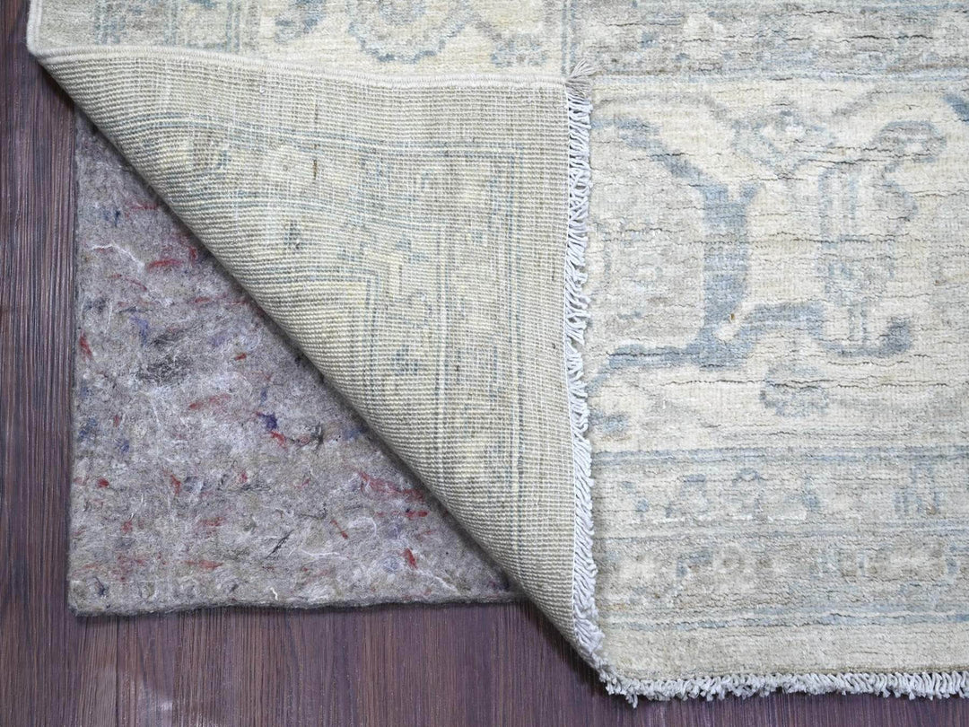 8'11" x 11'10" New Hand Knotted Grey Wool Rectangle Oriental Rug - MOA10222799