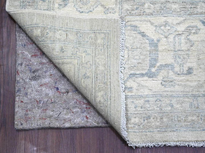 8'11" x 11'10" New Hand Knotted Grey Wool Rectangle Oriental Rug - MOA10222799