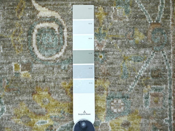 2'6" x 6'2" New Hand Knotted Green Wool Runner Oriental Rug - MOA10222801