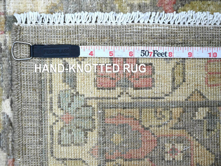 2'9" x 12'1" New Hand Knotted Grey Wool Runner Oriental Rug - MOA10222803