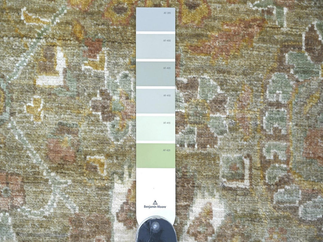 2'7" x 8'2" New Hand Knotted Brown Wool Runner Oriental Rug - MOA10222805