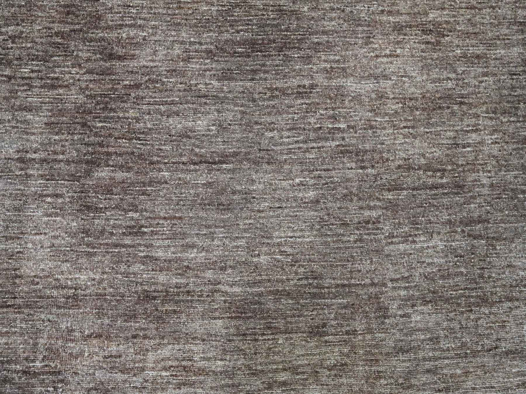 9'9" x 9'9" New Hand Knotted Brown Wool Square Oriental Rug - MOA10222806
