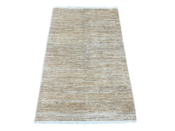 2'11" x 4'7" New Hand Knotted Brown Wool Rectangle Oriental Rug - MOA10222807