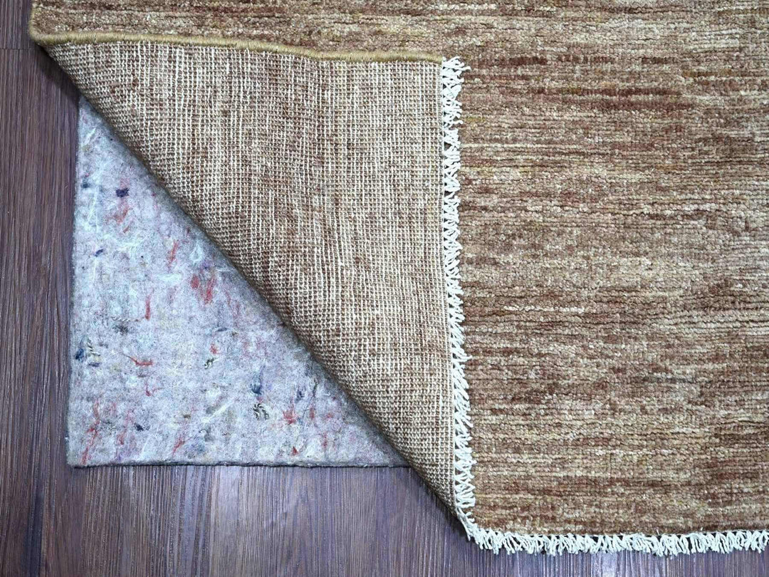 11'4" x 15'4" New Hand Knotted Brown Wool Rectangle Oriental Rug - MOA10222808