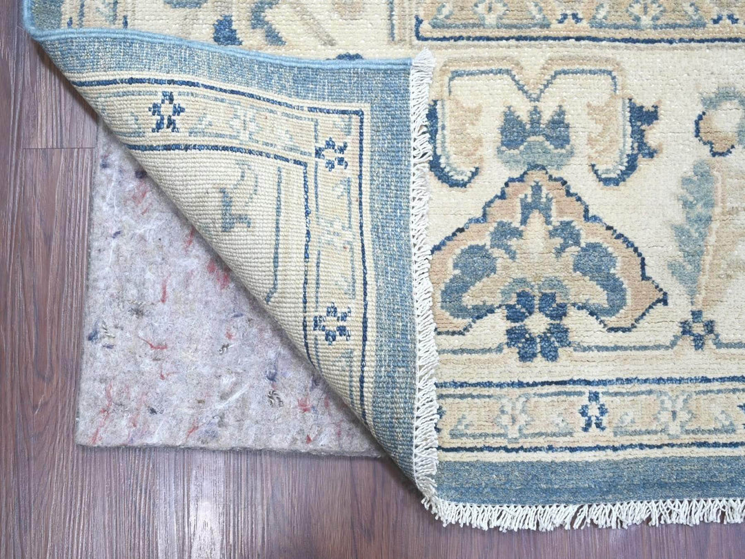 8'11" x 11'8" New Hand Knotted Blue Wool Rectangle Oriental Rug - MOA10222809