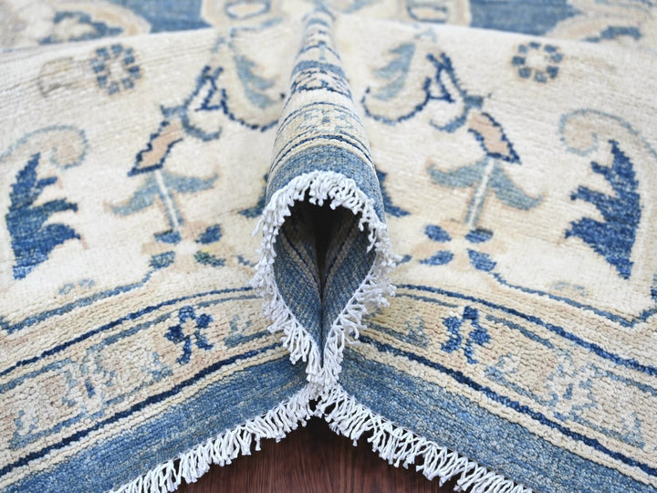 8'11" x 11'8" New Hand Knotted Blue Wool Rectangle Oriental Rug - MOA10222809