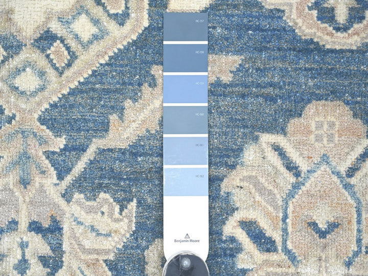 8'11" x 11'8" New Hand Knotted Blue Wool Rectangle Oriental Rug - MOA10222809