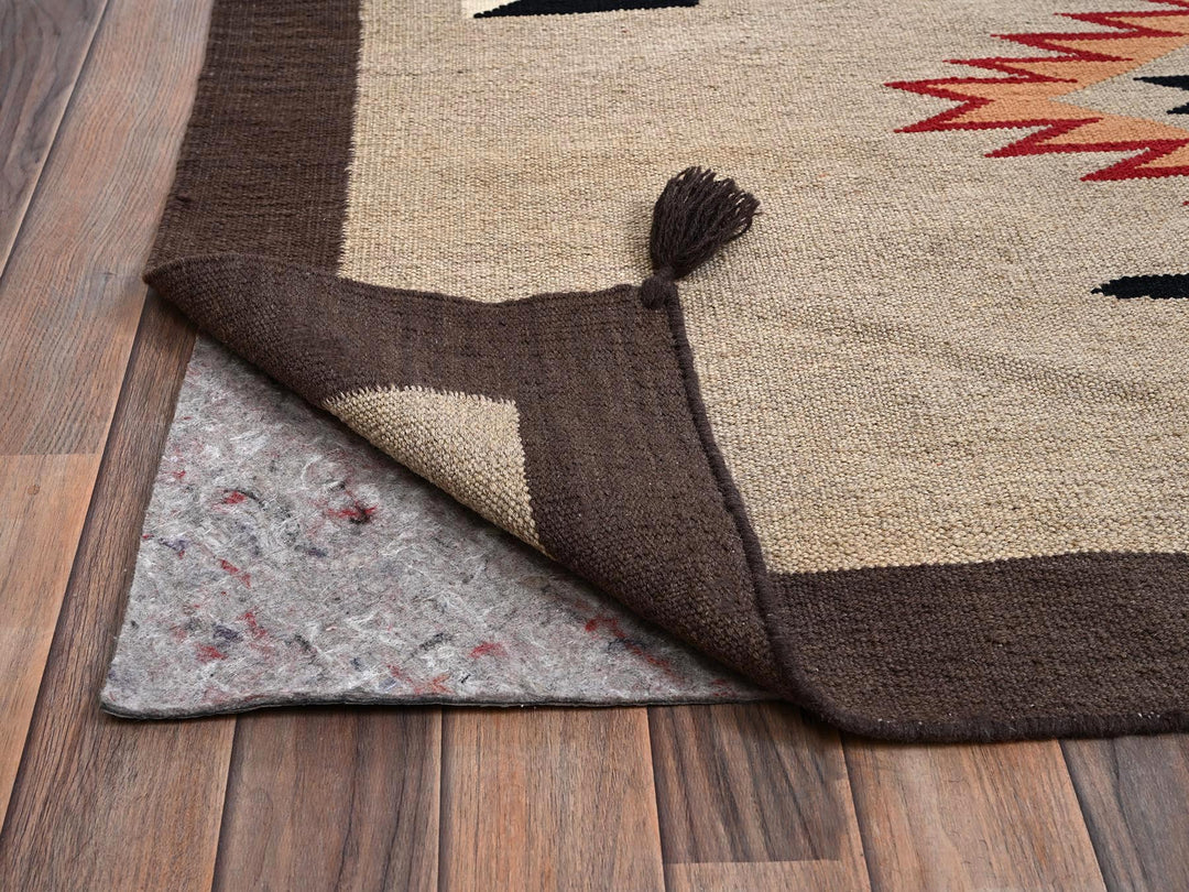 12'2" x 14'9" New Hand Woven Brown Wool Rectangle Oriental Rug - MOA1022280