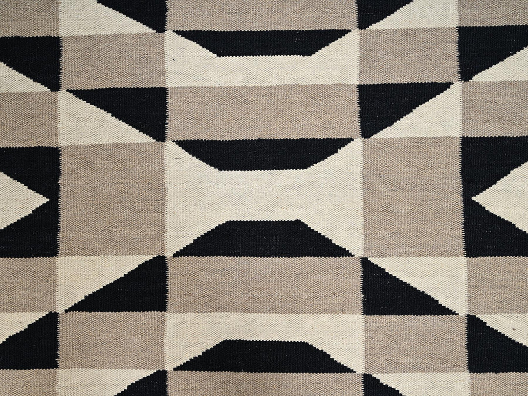 12'2" x 14'9" New Hand Woven Brown Wool Rectangle Oriental Rug - MOA1022280