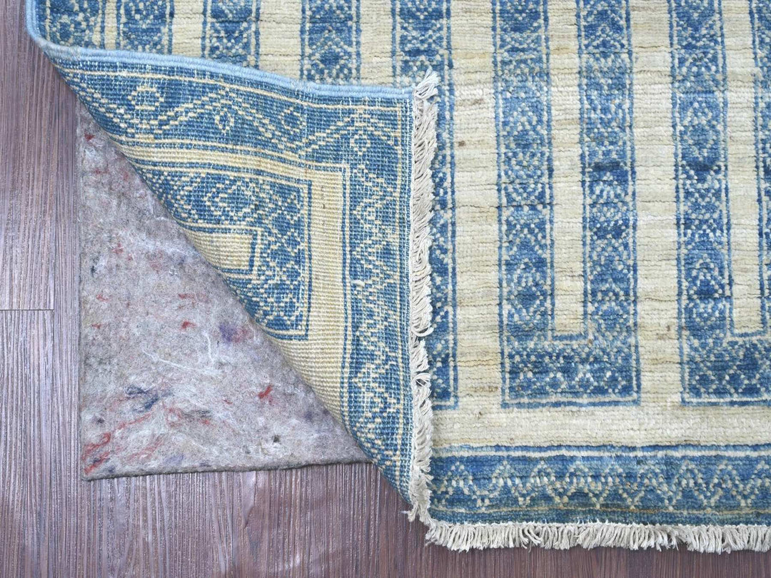 2'5" x 9'5" New Hand Knotted Blue Wool Runner Oriental Rug - MOA10222811