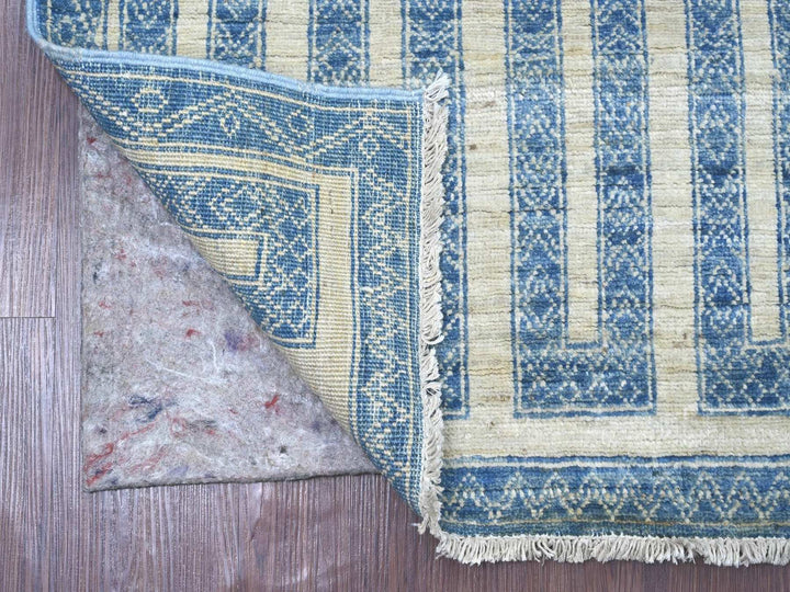 2'5" x 9'5" New Hand Knotted Blue Wool Runner Oriental Rug - MOA10222811