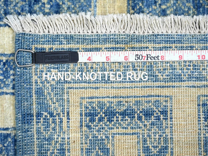 4'11" x 5'11" New Hand Knotted Blue Wool Rectangle Oriental Rug - MOA10222813