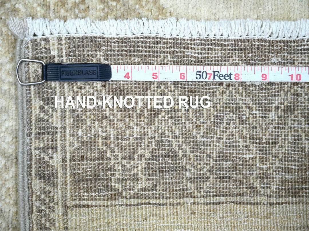 5'10" x 8'9" New Hand Knotted Ivory Wool Rectangle Oriental Rug - MOA10222814