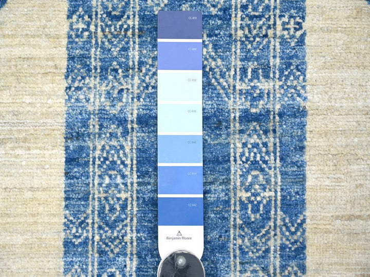 5'11" x 8'10" New Hand Knotted Blue Wool Rectangle Oriental Rug - MOA10222815
