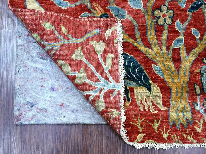 2'6" x 12'0" New Hand Knotted Red Wool Runner Oriental Rug - MOA10222819