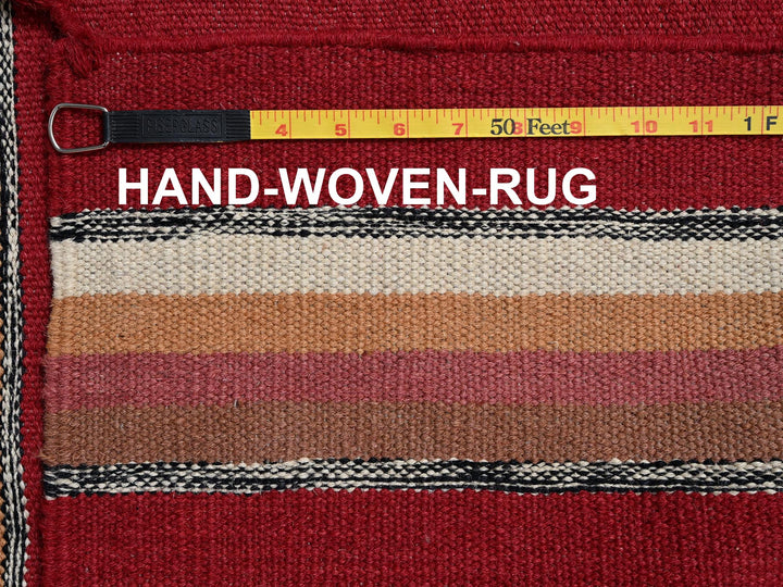 5'2" x 7'1" New Hand Woven Red Wool Rectangle Oriental Rug - MOA1022281