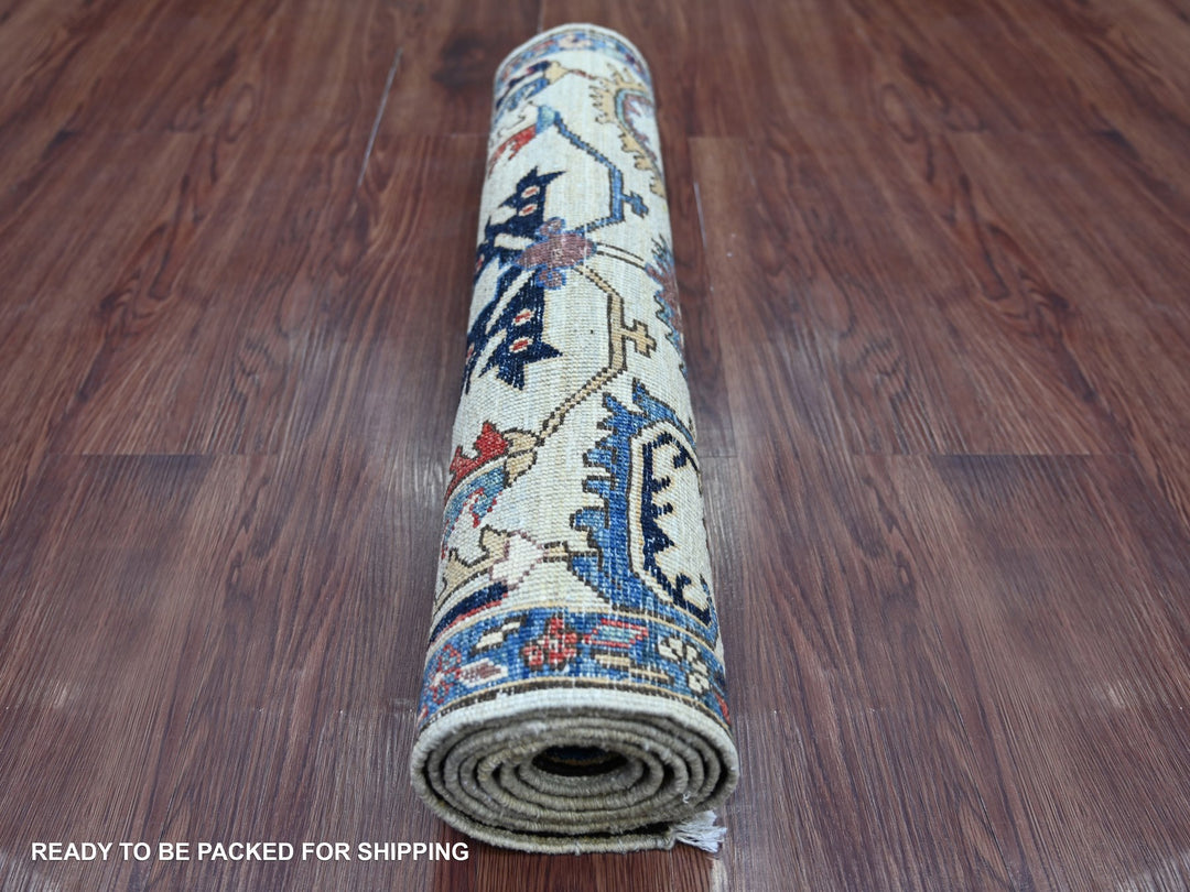 2'3" x 5'11" New Hand Knotted Green Wool Runner Oriental Rug - MOA10222820