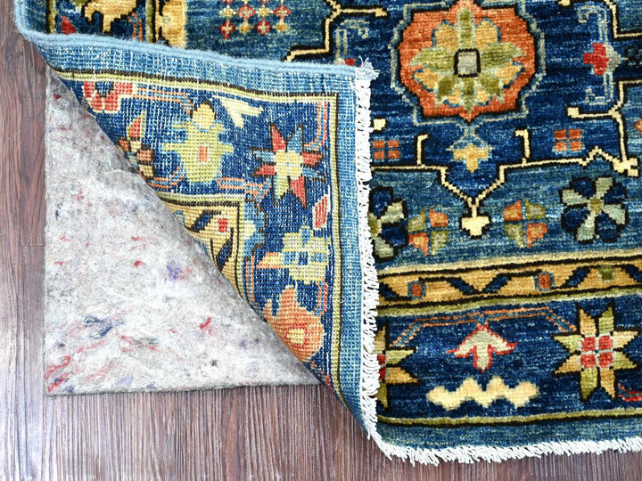 2'10" x 6'2" New Hand Knotted Blue Wool Runner Oriental Rug - MOA10222821