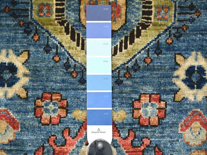 2'10" x 6'2" New Hand Knotted Blue Wool Runner Oriental Rug - MOA10222821