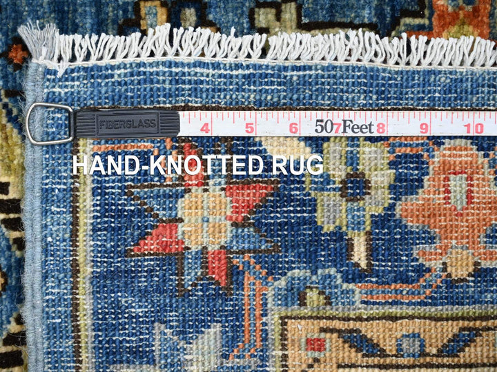 2'10" x 6'2" New Hand Knotted Blue Wool Runner Oriental Rug - MOA10222821
